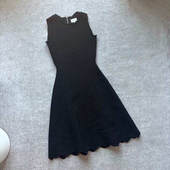 Milly Scalloped Flare Knit Midi Dress - Picture 3 of 5